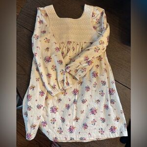 Zara crochet top Floral Long Sleeve Dress